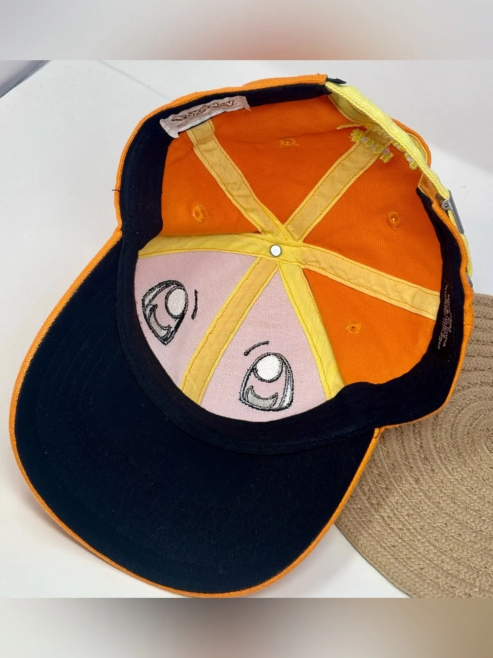 Pokemon Charmander Big Face Men's Orange Canvas Adjustable Baseball Cap Hat